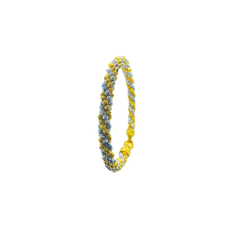 Gelang Boba Italy Emas dan Chrome 916/22K