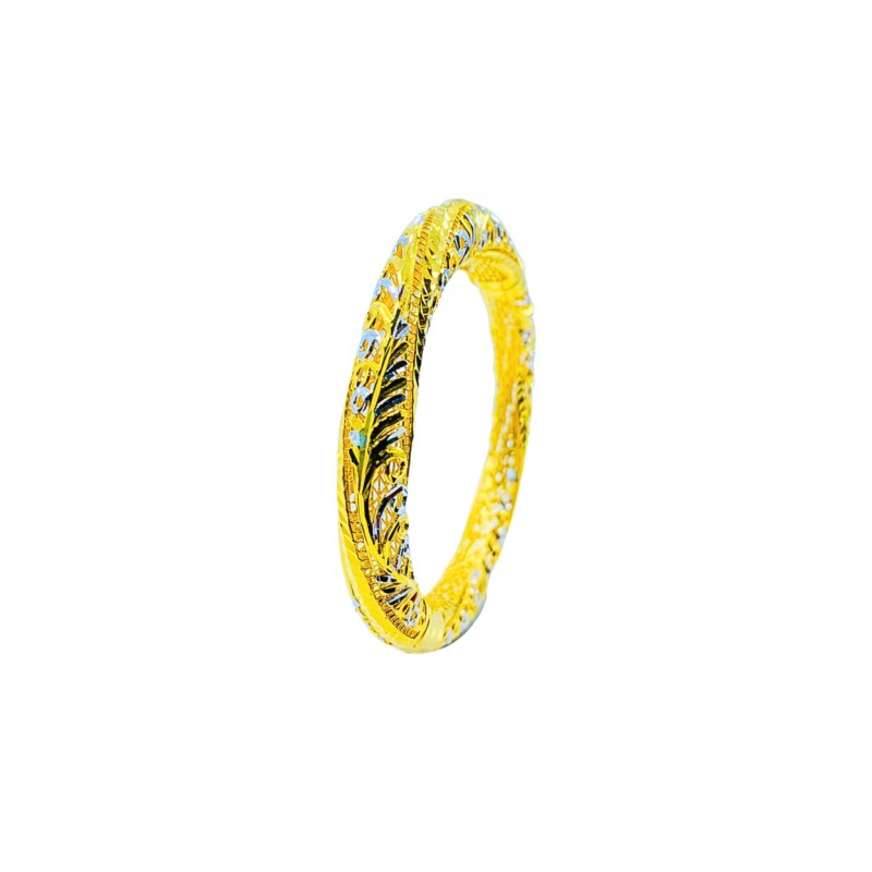 Gelang Kerawang Emas dan Chrome 916/22K