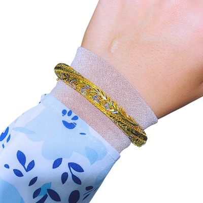 Gelang Kerawang Emas dan Chrome 916/22K