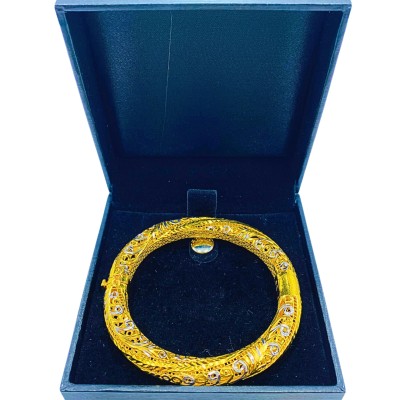 Gelang Kerawang Emas dan Chrome 916/22K