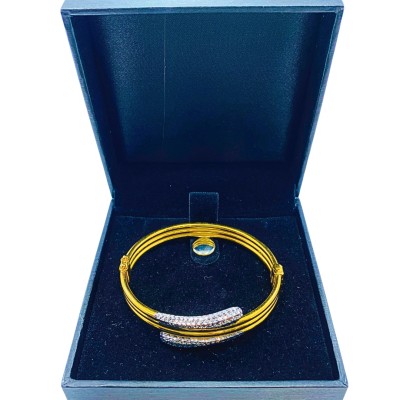 Gelang Lintah Emas dan Chrome 916/22K