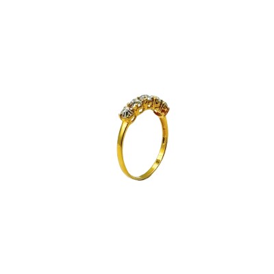 Cincin Audrey Emas dan Chrome 916/22K