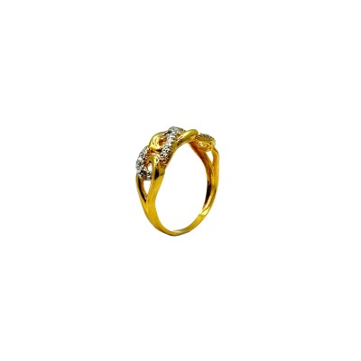 Cincin Kait Emas dan Chrome 916/22K