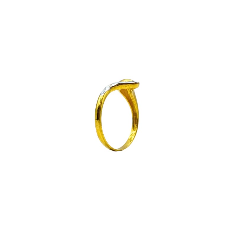 Cincin Vendetta Emas dan Chrome 916/22K