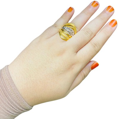 Cincin Adira Emas dan Chrome 916/22K