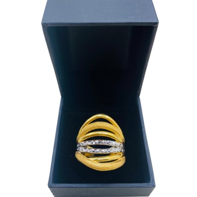 Cincin Adira Emas dan Chrome 916/22K