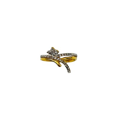 Cincin Diamond Cut Emas dan Chrome 916/22K Cincin Diamond Cut Emas dan Chrome 916/22K
