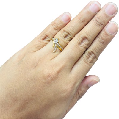 Cincin Diamond Cut Emas dan Chrome 916/22K Cincin Diamond Cut Emas dan Chrome 916/22K