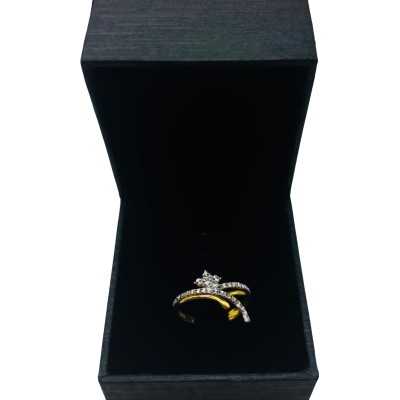 Cincin Diamond Cut Emas dan Chrome 916/22K Cincin Diamond Cut Emas dan Chrome 916/22K