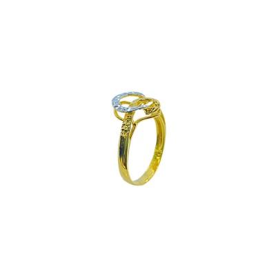 Cincin Kerawang Emas dan Chrome 916/22K