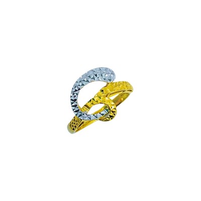 Cincin Kerawang Emas dan Chrome 916/22K