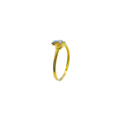 Cincin Butterfly Emas dan Chrome 916/22K