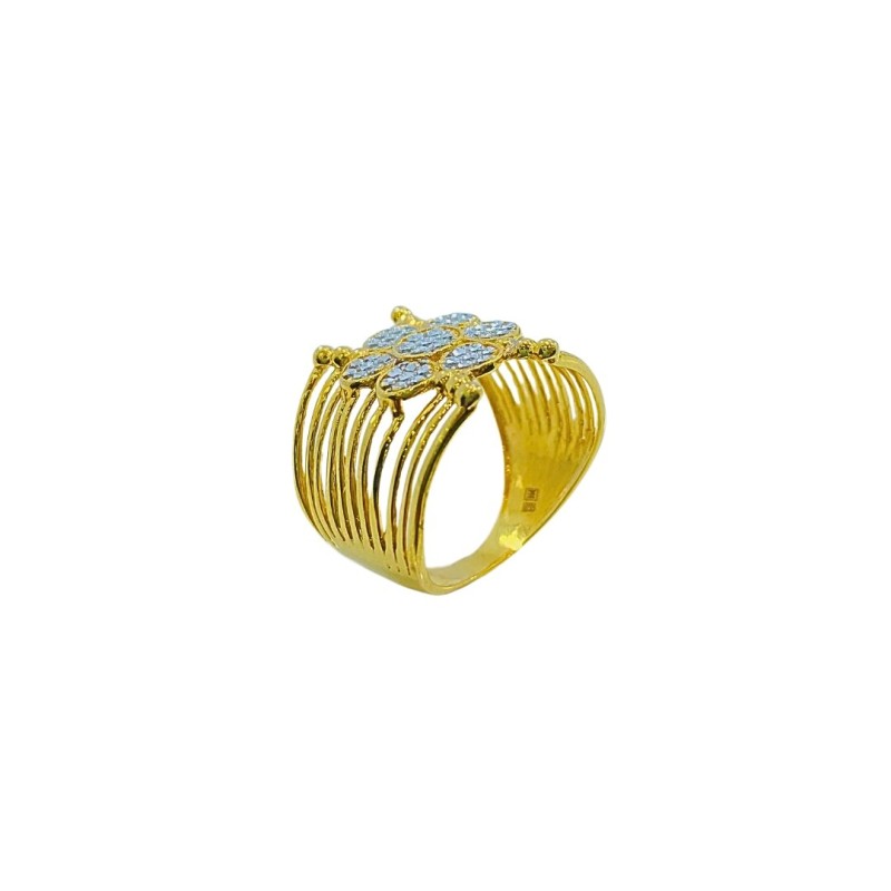 Cincin Datin Emas dan Chrome 916/22K