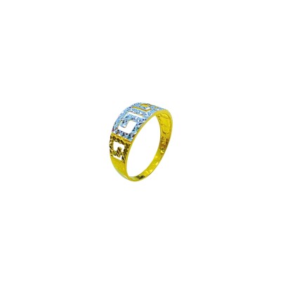 Cincin Versace Emas dan Chrome 916/22K