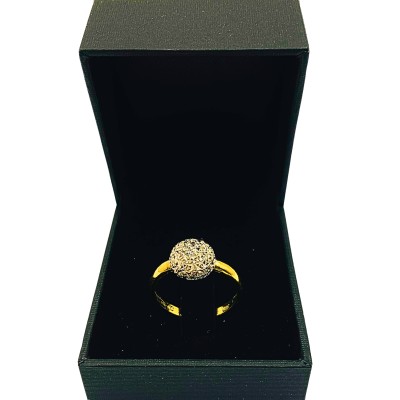 Cincin Diamond Cut Emas dan Chrome 916/22K Cincin Diamond Cut Emas dan Chrome 916/22K