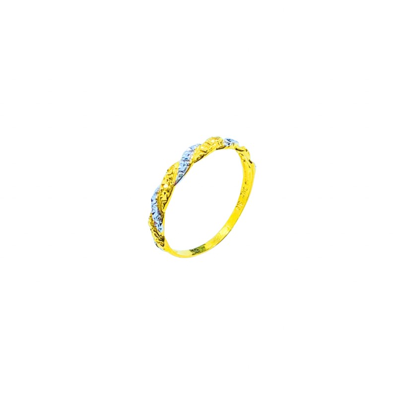 Cincin Pintal Emas dan Chrome 916/22K
