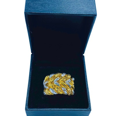 Cincin Adira Emas dan Chrome 916/22K