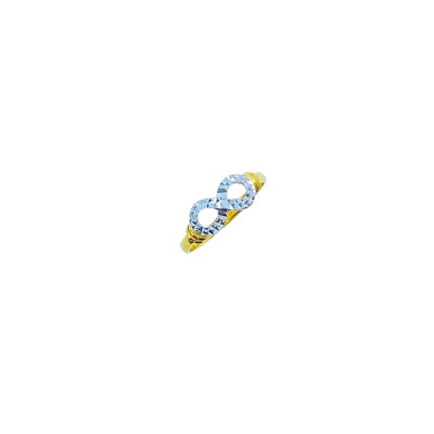 Cincin Endless Emas dan Chrome 916/22K