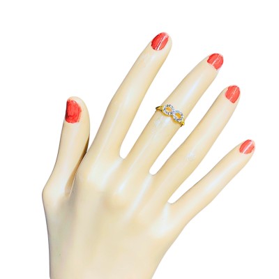 Cincin Endless Emas dan Chrome 916/22K