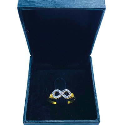 Cincin Endless Emas dan Chrome 916/22K