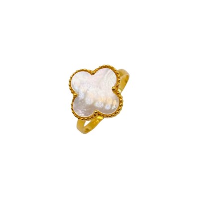 CLOVER WHITE ring