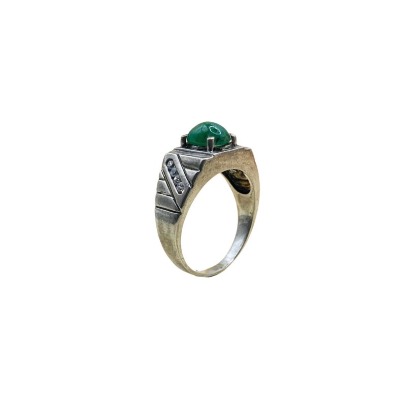 Cincin Permata Hijau 925/Perak