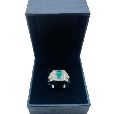Cincin Permata Hijau 925/Perak Cincin Permata Hijau 925/Perak