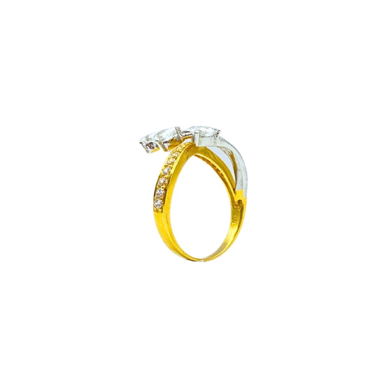 Cincin Permata Putih Emas 750/18K