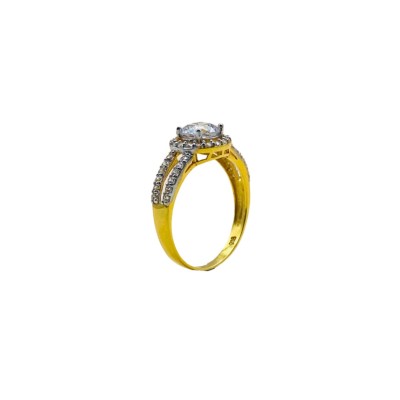 Cincin Permata Putih Emas 916/22K
