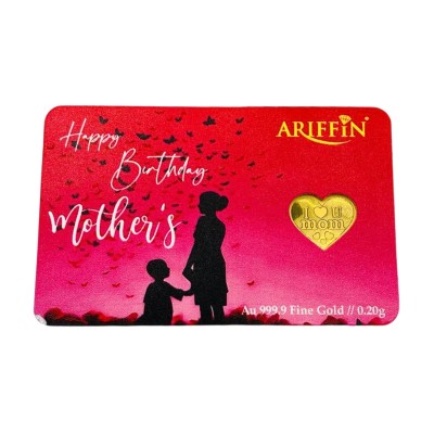 GOLD BAR HAPPY BIRTHDAY MOTHER'S 0.20 GRAM GOLD BAR HAPPY BIRTHDAY MOTHER'S 0.20 GRAM