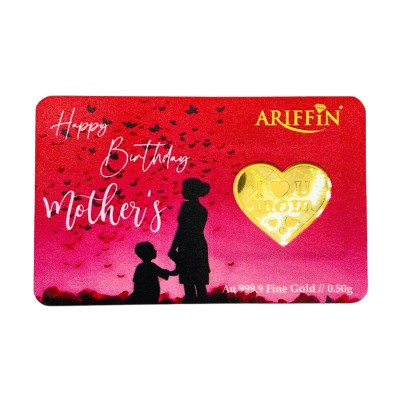 GOLD BAR HAPPY BIRTHDAY MOTHER'S 0.50 GRAM GOLD BAR HAPPY BIRTHDAY MOTHER'S 0.50 GRAM