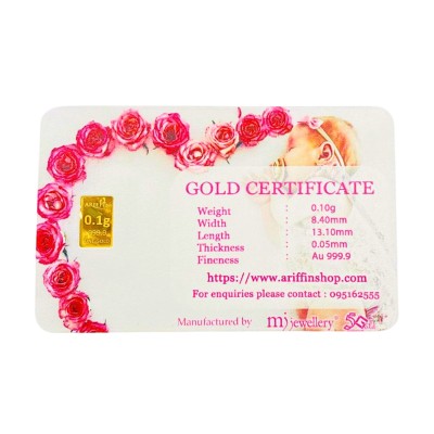 GOLD BAR NEW BORN BABY 0.10 GRAM