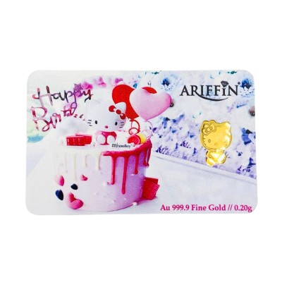 GOLD BAR HAPPY BIRTHDAY CAKE HELLO KITTY 0.20 GRAM GOLD BAR HAPPY BIRTHDAY CAKE HELLO KITTY 0.20 GRAM