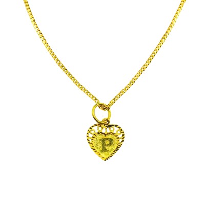 Loket Love Huruf P Emas 916/22K