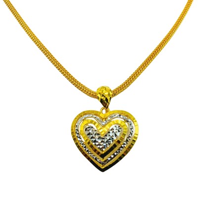 Loket Love Emas dan Chrome 916/22K