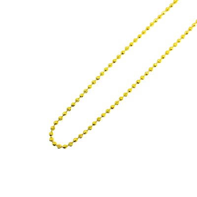 Rantai Leher Boba Kristal Emas 916/22K