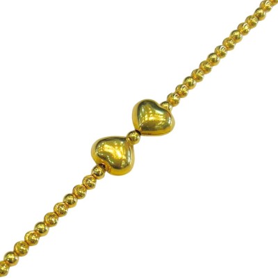 Rantai Tangan Biji Sawi Reben Emas 916/22K