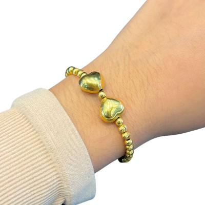 Rantai Tangan Biji Sawi Reben Emas 916/22K