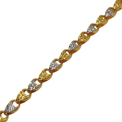Rantai Tangan Siput Emas dan Chrome 916/22K