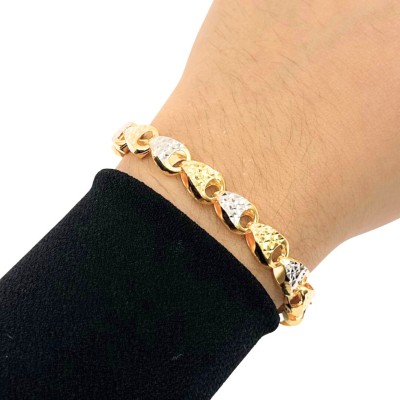 Rantai Tangan Siput Emas dan Chrome 916/22K