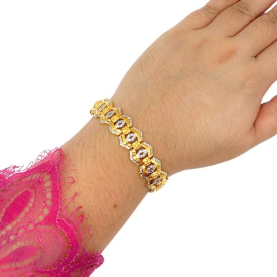 Rantai Tangan Kerawang Emas dan Chrome 916/22K