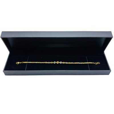 Rantai Tangan Boba Perut Ular Emas dan Chrome 916/22K