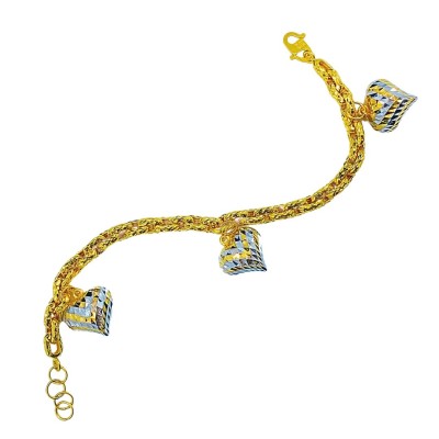 Rantai Tangan Sauh Love Emas dan Chrome 916/22K