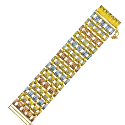 Rantai Tangan Rolex 4 Layer Emas, Chrome dan Rose Gold 916/22K