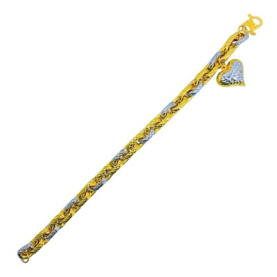 Rantai Tangan Sauh Love Emas dan Chrome 916/22K