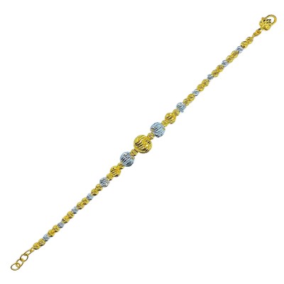 Rantai Tangan Boba Emas dan Chrome 916/22K