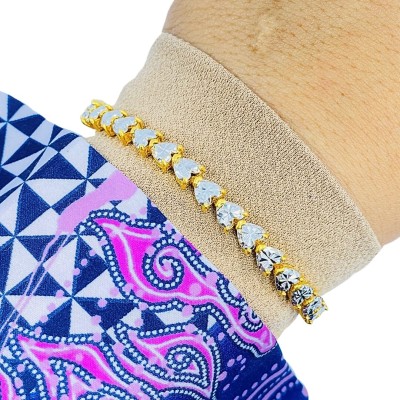 Rantai Tangan Audrey Emas dan Chrome 916/22K