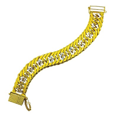 Rantai Tangan Lipan Emas dan Chrome 916/22K