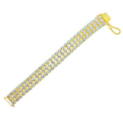 Rantai Tangan Diamond Cut Emas dan Chrome 916/22K
