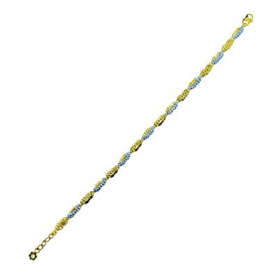 Rantai Tangan Kerawang Emas dan Chrome 916/22K